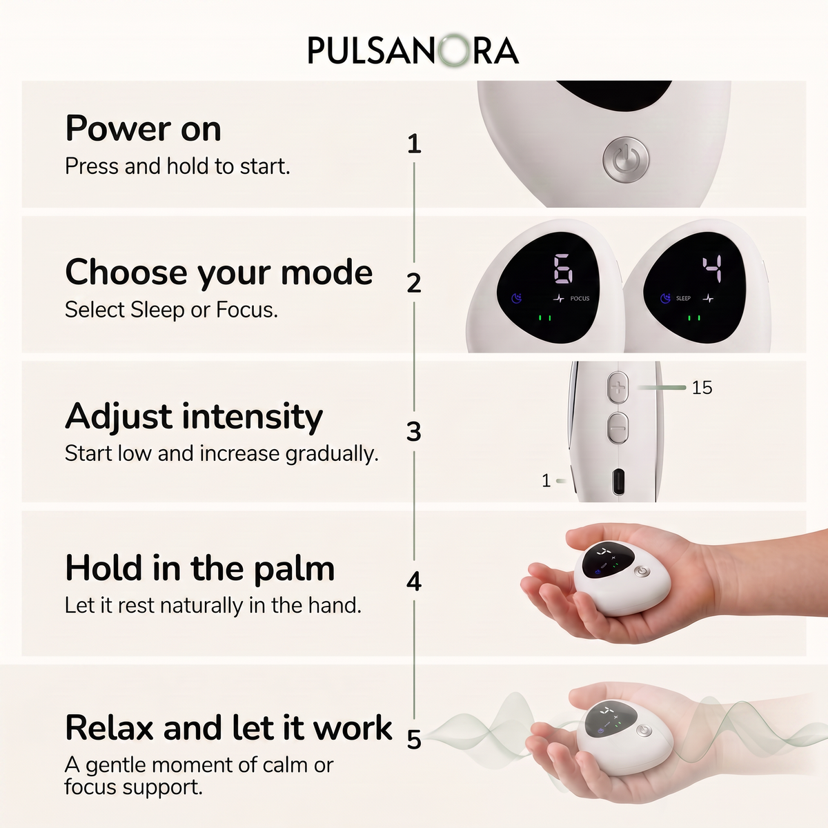 Pulsanora Calm Device